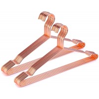 Better to U 17 Inch Copper Metal Hanger Adult Clothes 20 Pack 4.0mm Rose Gold Heavy Duty Shirt Blouse Hanger for Coat Suit Bridal Boutique Space Saving Slim Wire Hanger for Camisole Wedding Dress - BASSG56PM