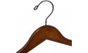 Better to U 17.5 Antique Brown Wooden Hangers for Clothes Clothing Dress Coat Jacket Suit Retro - B1J80PRDV