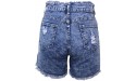 BFONE Women's Butterfly Printed Jeans Shorts High Waist Fringed Hole Distressed Ripped Denim Shorts Classic Pants - BZ7EQBWK6