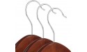 Casafield 20 Walnut Wooden Suit Hangers Premium Lotus Wood with Notches & Chrome Swivel Hook for Dress Clothes Coats Jackets Pants Shirts Skirts - B8Y3VSS00