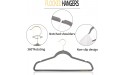 DAMAHOME Velvet Hangers 50 Pack Non-Slip Suit Clothes Hangers Durable Ultra Thin Space Saving Hanger with Gold 360 Degree Swivel Hook Gray - B036PNDNJ