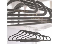 DAMAHOME Velvet Hangers 50 Pack Non-Slip Suit Clothes Hangers Durable Ultra Thin Space Saving Hanger with Gold 360 Degree Swivel Hook Gray - B036PNDNJ