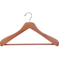 Deluxe Cedar Suit Hangers 2 Inch Thick Hangers with Solid Wood Pant Bar Box of 12 by The Great American Hanger Company - B88VG9VOT