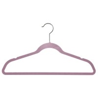 Econoco HSL17PP50 Velvet Suit Hanger with Notch Pink Pack of 50 - BM9T6Y3LW