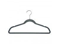 Econoco Velvet Suit Hanger with Notch Grey Pack of 50 - BDX1GGTL6