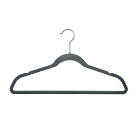 Econoco Velvet Suit Hanger with Notch Grey Pack of 50 - BDX1GGTL6