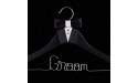 Ella Celebration Groom Hanger for Tuxedo or Suit Hangers for Bridal Party Wooden and Wire Black Wood Groom - BM4XD97IB