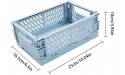 Foldable Crate Collapsible Crate Plastic Storage Basket Large Organizing Boxes Crates Storage Boxes for Home Laundry Clothes or Kitchen 4PCS - B27OOEEYI