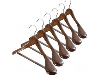 GYZCZX Wide-Shouldered Wooden Hanger with Non-Slip Trouser Bars Smooth Finish Solid Wood Suit Hanger Color : B Size - B5ZM0L677