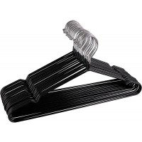 Kabudar Metal Hangers Non-Slip Suit Coat Hangers Chrome and Black Friction Metal Clothes Hanger with Rubber Coating 16 Inches Wide Set of 20 Black - BQ2FC0X54