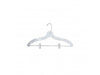 NAHANCO 1500PC Plastic Suit Hangers with Plastic Clips Heavy Weight 17" White Hi-Impact - BY31RH3MZ