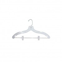 NAHANCO 1500PC Plastic Suit Hangers with Plastic Clips Heavy Weight 17 White Hi-Impact - BY31RH3MZ