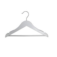 NAHANCO 20114WBHU Wooden Suit Hangers Flat 14 Low Gloss White Home Use Pack of 25 - BWAQRPHH3