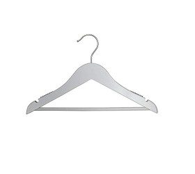 NAHANCO 20114WBHU Wooden Suit Hangers Flat 14 Low Gloss White Home Use Pack of 25 - BWAQRPHH3