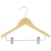 Only Hangers Junior Wood Suit Hangers Natural Finish Box of 25 - B15AO7K5H