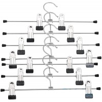 OUNONA Stainless Steel Clothes Drying Hanger with Clips Pants Drying Rack 20pcs - BGCQ2PQY4