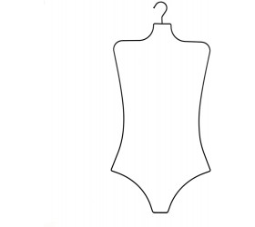 Wire Body Shape Display Hangers Black 10 Pack Metal Bikini Swimsuit Hangers - BUK8ZWJAM