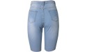 Women’s High Waisted Knee Length Denim Shorts Summer Casual Wide Leg Pants Straight Denim Jeans Casual Baggy Trousers - B6ISH8PM1