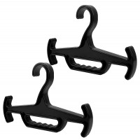 [2 Pack] Heavy Duty Hangers for Law Enforcement Gear Heavy Load Capacity Body Armor Hanger Weight Dispersing Hanger for Tactical Gear Multi-Purpose BCD Wetsuit Hanger - BUBEPQRPI