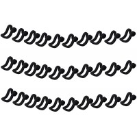 30pc Stable Hanger Connector Cascading Clothes Rack Hook Chest Space-Saving Attachment Huggable Style Hangers Black - B99X8AQWS