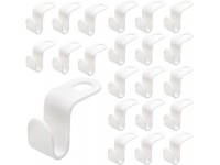 40 PCS Clothes Hanger Connector Hooks Catcan Plastic Cascading Hangers Space Saving Clothes Hangers for Cabinets Heavy Duty Clothes Closet White - BWACSH7S8