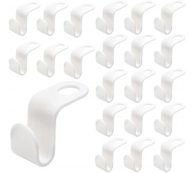 40 PCS Clothes Hanger Connector Hooks Catcan Plastic Cascading Hangers Space Saving Clothes Hangers for Cabinets Heavy Duty Clothes Closet White - BWACSH7S8