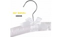 Amber Home 17 Inch Large White Satin Padded Hangers for Women Clothing 5 Pack Anti Slip Cushioned Hangers for Sweaters Silk Hangers Fancy Dress Hangers for Wedding Delicate Cashmere White 5 - BR2NAHKCJ