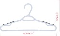 AzxecVcer 50 PC Plastic Hangers with Black Non-Slip Pads Clothes Suit Hangers,Perfect for Dresses Blouses and Pants Shirts Ties Scarves and Sweaters,50 Pack - BQA6N8QPG