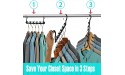 BHcorner Black Space Saving Hangers for Clothes,Pack of 16 Magic Hangers Space Saver for Closet Organizer; Sturdy Collapsible Hangers Organizer with 5 Holes can Hang 10 Heavy Clothes in one - BNVAVL5H0