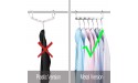 Bloberey Space Saving Hangers Metal Magic Cascading Hanger 10 Inch 6 x 2 Slots Closet Clothing Hanger Organizers（Pack of 4） - BEI5NG4YZ