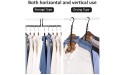 Closet Organizers and Storage,10Pack Space Saver Hangers Sturdy Wardrobe Closet Plastic Hook for Heavy Clothes Multifunctional Space Saving Clothes Hangers Suitable for Dorms Bedroom Apartments - B5ZM1RTZH