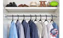 Eldorado Hangers for Adult Size Clothing Plastic Ideal for Everyday Standard Use Clothes Shirts Blouses T-Shirts Dresses Jackets Suits. Color Black Pack 10 PCS. - BN99KWQIN