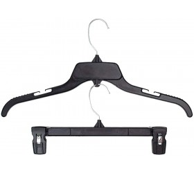 Hangon Combo Set Recycled Plastic Shirt & Pants Hangers 17 Inch & 12 Inch Black 30 Pack - B2S54TF67