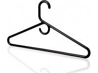 Heavy Duty Plastic Hangers. Black Color 16 Pack. Made in USA TINEFF - BCR5DC3II