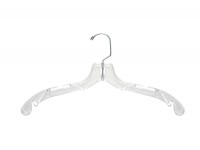 NAHANCO 507 Plastic Dress Hanger Medium Weight 17" Clear Pack of 100 - B8RL9M8WN