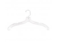 NAHANCO 900 Extra-Large Plastic Shirt Dress Hanger with Chrome Swivel Hook Heavy Weight 19" Clear Pack of 100 - BD2CZS9ER