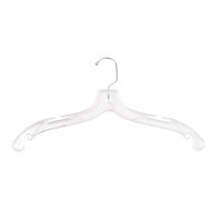 NAHANCO 900 Extra-Large Plastic Shirt Dress Hanger with Chrome Swivel Hook Heavy Weight 19 Clear Pack of 100 - BD2CZS9ER