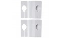NAHANCO QSDWBLANK20 White Rectangular Clothing Size Dividers Blank Kit of 20 - BFCDEYY10