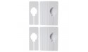 NAHANCO QSDWBLANK20 White Rectangular Clothing Size Dividers Blank Kit of 20 - BFCDEYY10