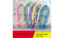 Portable Folding Travel Clothes Hangers with Clips Travel Accessories Plastic Foldable Non-Slip Lightweight Shirts Socks Underwear Clothes Hangers Drying Rack for Home Outdoor Travel - BZR804V73