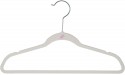 Simplify Kids 25 Pack Velvet Hangers Slim Non Slip Design Space Saver Colors to Match Any Baby Nursey White 25 Count - B7YPJB1GO