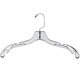 SSWBasics Dress Hangers Clear Plastic 17 inch Case of 20 - BKUZ3K296
