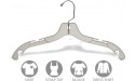 Sturdy Clear Plastic Top Hanger Box of 100 Durable Space Saving Hangers w 360 degree Chrome Swivel Hook and Notches for Shirt or Dress by The Great American Hanger Company - BGOBAXAUH