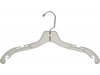 Sturdy Clear Plastic Top Hanger Box of 100 Durable Space Saving Hangers w  360 degree Chrome Swivel Hook and Notches for Shirt or Dress by The Great American Hanger Company - BGOBAXAUH
