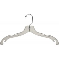 Sturdy Clear Plastic Top Hanger Box of 100 Durable Space Saving Hangers w 360 degree Chrome Swivel Hook and Notches for Shirt or Dress by The Great American Hanger Company - BGOBAXAUH