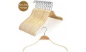 TOPIA HANGER Slim Natural Wood Hangers 18 Packs with Extra Soft Rubber Grips High-Grade Fashion Non-Slip & Wrinkles Hanger for Camisole Sweater Jacket Dress Coat -CT16N - BKEL9ZDNH