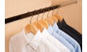 Topline Classic Wood Shirt Hangers Natural Finish 10-Pack - B684T5E75