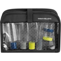 Travelon Wet Dry 1 Quart Bag with Plastic Bottles Black One Size - BVVR0TG25