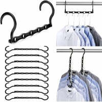 Updated Closet Organizers and Storage RELBRO Black Magic Space Saving Hangers for Heavy Clothes Multifunctional Hangers Plastic Hangers for Dorm Wardrobe Organization 10 Packs - BGW7B9YAV