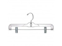 14" Clear Plastic Pan Skirt Hanger Pack of 25 for Displaying Clothing & Housewares - BDJ9WAOAW